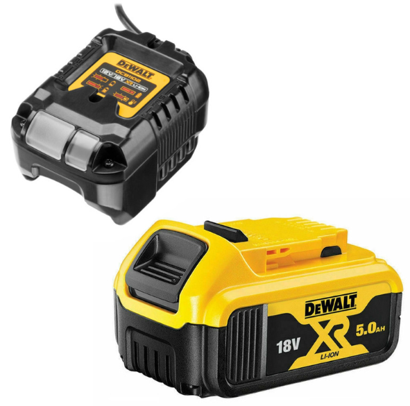 Dewalt DCB184 18V XR 5.0Ah Li-Ion Battery + DCB1102 Charger Set