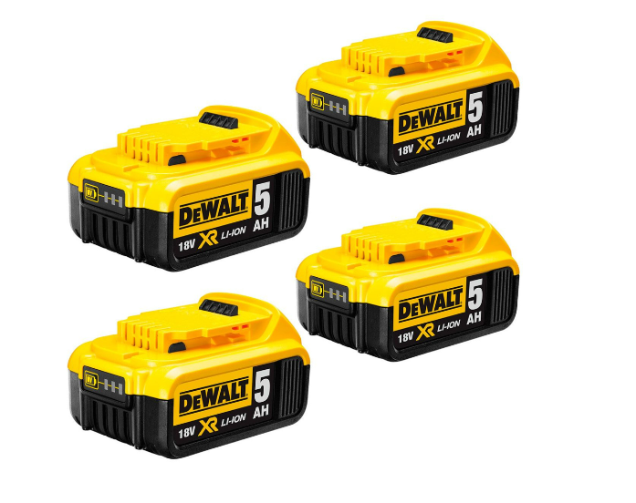 DeWalt DCB184 18v 5.0Ah XR Li-Ion Battery Pack of 4 — Powertools Ireland