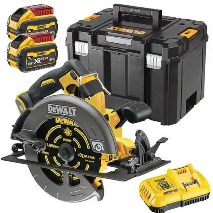 DeWalt DCS578X2 54V XR Flexvolt 190mm Brushless Circular Saw with 2x 9.0Ah Batteries