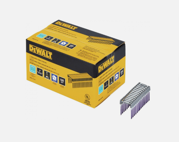 DeWalt DRS18100 Insulated Crown Cable Staples For DCN701 25mm (Pack Of 540)