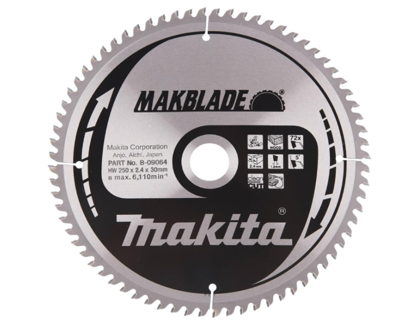 Makita B-09064 250x30mm 72T Circular Saw Blade