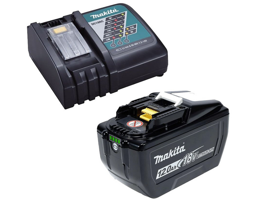 Makita BL18120 12.0Ah 18V Li-Ion Battery & DC18RC 18V Fast Battery Charger