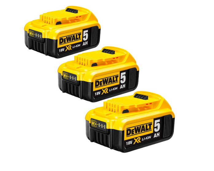 DeWalt DCB184 18v 5.0Ah XR Li Ion Battery Pack of 3 Powertools