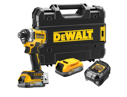 DeWalt DCF860E2T 18V XR Brushless Premium Impact Driver with 2x 1.7Ah Powerstack Batteries