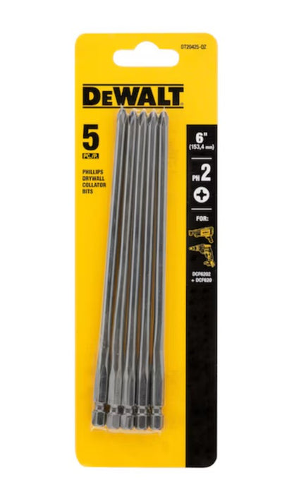 DeWalt DT20425-QZ 5 x PH2 bits for DCF6202