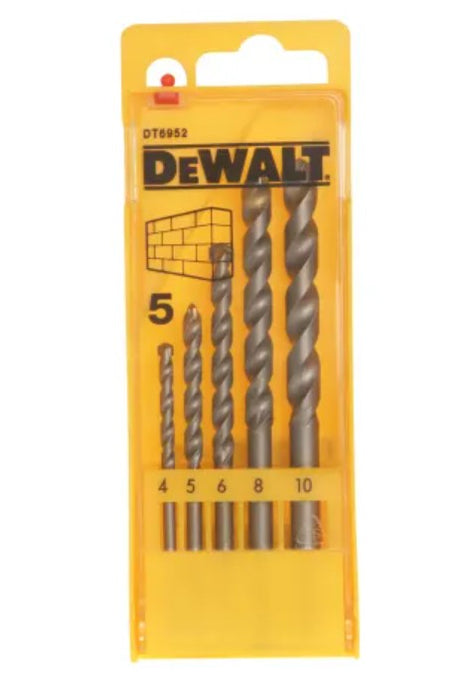 DT6952 Masonry Drill Set. 5 Piece