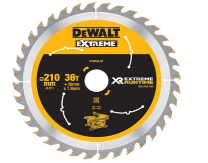 DeWalt DT99566-QZ XR Extreme Runtime Circular Saw Blade 210 x 30mm 36T