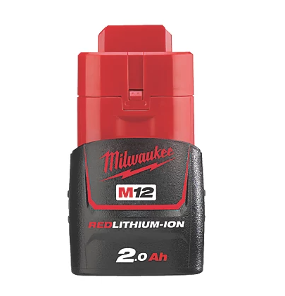 Milwaukee M12B2 M12 12v 2Ah Red Lithium-Ion Battery