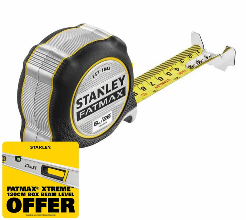 Stanley STA538218 FATMAX® XTREME Tape Measure 8m/26ft (Width 32mm) STA538218
