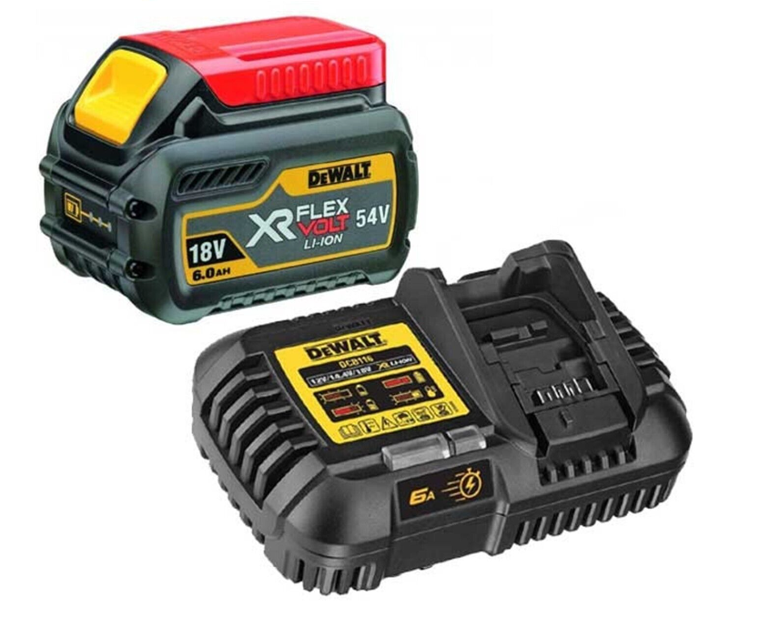 DeWalt DCB116 Single Port Charger and DCB546 6Ah 54v Battery