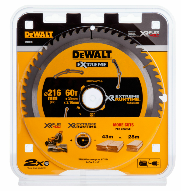 DeWalt DT99570 Extreme Runtime Multi Purpose Mitre Saw Blade 216 x