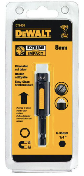DeWalt DT7430 QZ 8mm IR Cleanable Nut Driver Powertools Ireland